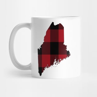 Maine in Red Plaid Mug